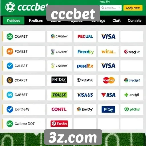 Métodos de pagamento disponíveis na cccbet