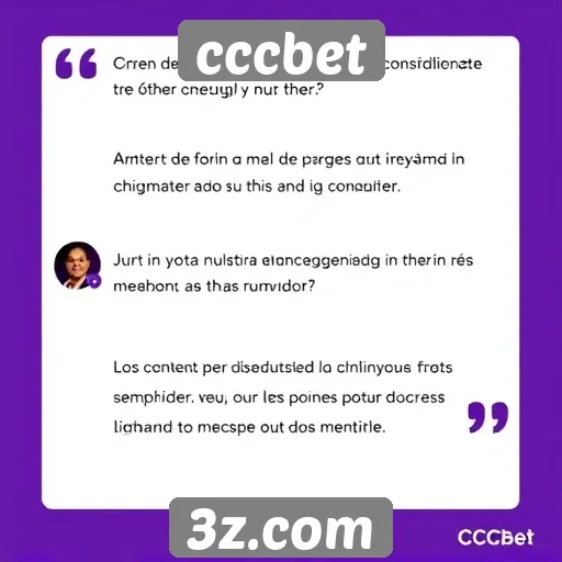 Testemunhos de usuários sobre a experiência no cccbet